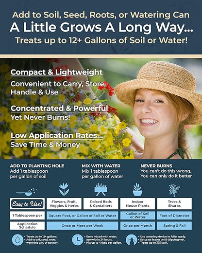 Organic Plant Magic - Truly Organic™ Easy to Use Soluble Plant Food Shaker: All-Purpose Fertilizer Concentrate for All Flower Vegetable Herb Fruit Tree Indoor Garden & House Plants [One 3 oz Shaker]