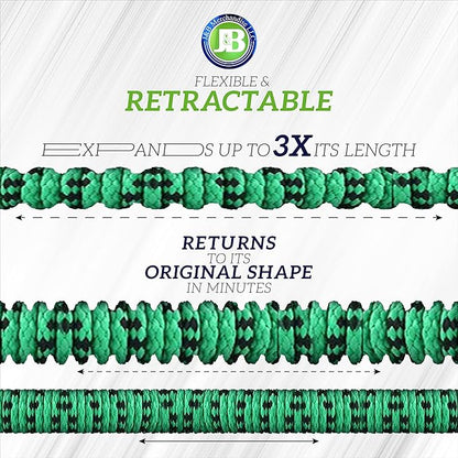 J&B XpandaHose 50ft Expandable Garden Hose – Ultra-Strong 3750D, 4-Layer Latex Core, Brass 3/4" Connectors, 10-Pattern Nozzle & Storage Bag – Lightweight, Kink-Reducing, Leak-Resistant