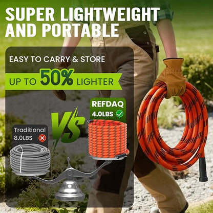 Garden Hose 50 ft, Water Hose Heavy Duty, Flexible Lightweight Non-Expanding Hose with 10 Function Sprayer, Leak-Proof, Burst-Resistant, High-Pressure, Anti-Kink, Garden Gifts for Men Women