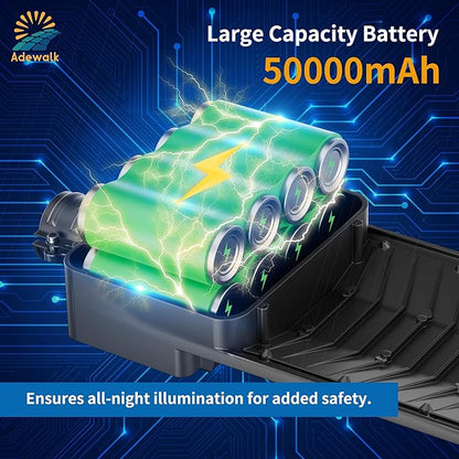 10000W Solar Street Light Outdoor, Commercial Grade Outdoor Solar Lights Dusk to Dawn, Large Panel Pro Outside Light with Motion Sensor and Remote, Solar Parking Lot Lights for Yard, Country 1 Pack