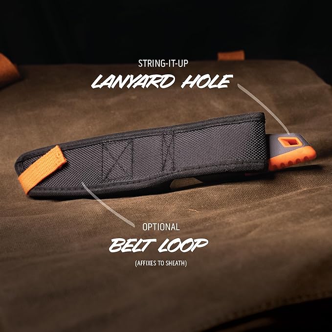 OUTDOOR EDGE VANTEX 3.5'' Fixed Blade Drop Point Hunting Knife-Includes Sheath