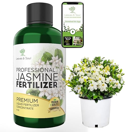 Professional Liquid Jasmine Fertilizer | 3-1-2 Concentrate for Plants and Flowers | Multi-Purpose Blend & Gardening Supplies | 8 oz Bottle (Jasmine)