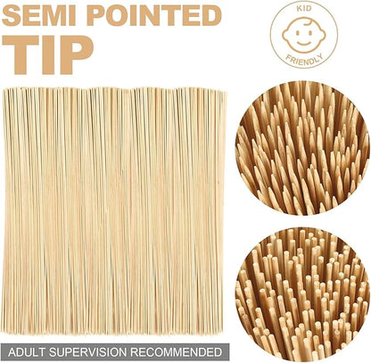Suclain 700 Pcs 30" Long 5mm Thick Marshmallow Roasting Sticks, Smores Sticks Bamboo Skewers BBQ Kabob Grilling Barbecue Roasting Camping for Outdoor Fire Pits Campfires