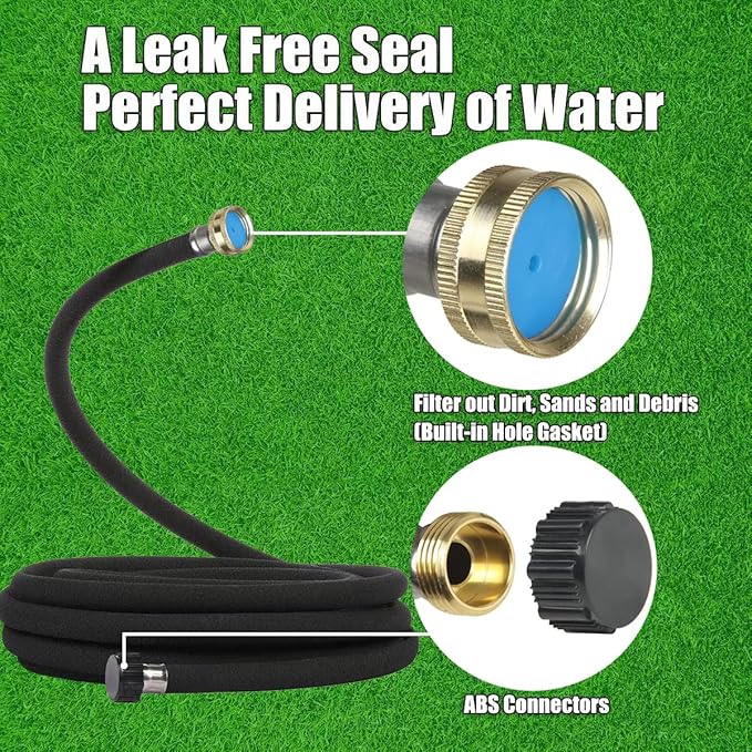 Cuckoo Soaker Hose 5/8" Diameter-Heavy Duty Rubber-Save 70% Water-Great for Garden Flower Beds. (50FT)