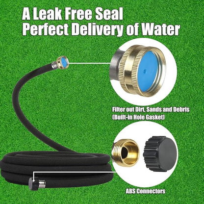 Cuckoo Soaker Hose 5/8" Diameter-Heavy Duty Rubber-Save 70% Water-Great for Garden Flower Beds. (50FT)