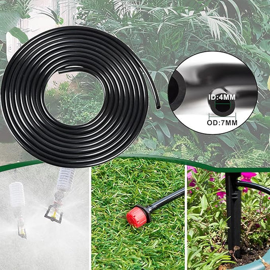 100ft 1/4 inch Drip Irrigation Tubing, Blank Distribution Line Water Hose Garden Watering Tube for Garden Irrigation System