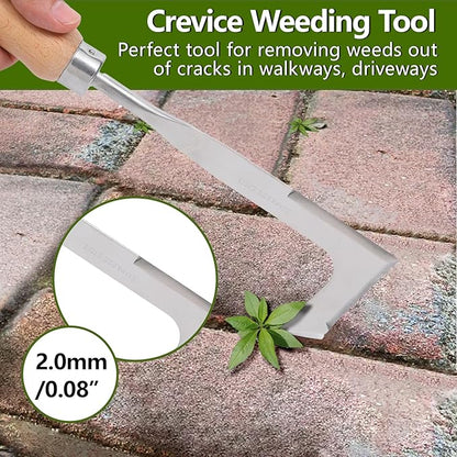 Gardening Hand Weeder Tools, 6 Teeth Uprooting Weeding Tool Multifunctional Manual Hand Weeder for Lawn Garden, Crack Weeder Crevice Weeding Tool, 3 PCS