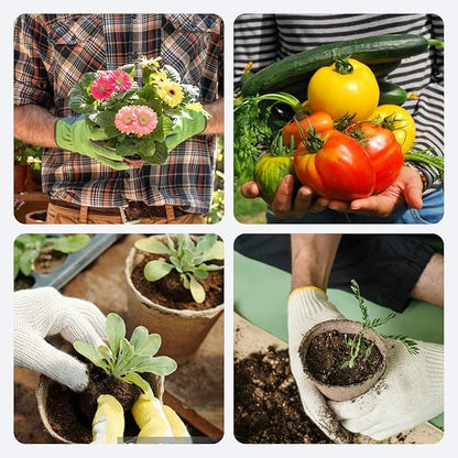 50Pcs Biodegradable Seedling Pots 3.15 Inch Round Peat Pot with Drainage Holes Seed Starting