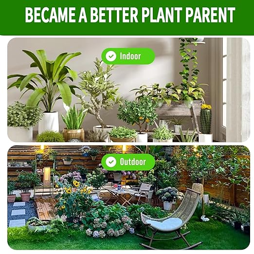 Plant Moisture Meter Soil Moisture Sensor Meter Water Monitor Hygrometer Plant Water Meter [Green + White] Soil Moisture Meter for Gardening, Farming, Plants