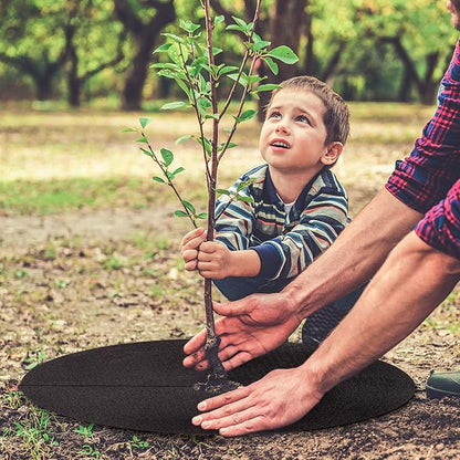 20.47 Inch Non-Woven Tree Mulch Ring 8 Pack, Weed Barrier Mat,Degradable Tree Mulch Used to inhibit Weed Growth and Landscape Weed Control Plant Root Protection