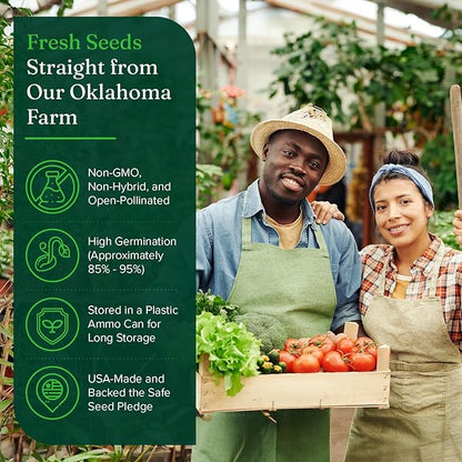 Ultimate Non-GMO Heirloom Survival Seed Vault – 23,000 Open-Pollinated Vegetable, Herb & Fruit Seeds for Planting – 144 Varieties for All USDA Hardiness Zones – Long Term Emergency Preparedness Seeds