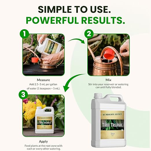 Humboldts Secret Tree Trunk | Potassium Silicate Additive | Liquid Fertilizer for Thicker Stalks, Stress Resistance & Branch Development | Indoor & Outdoor Plant Food, Hydroponic Nutrients, 32 Ounce