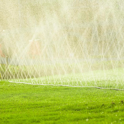 LINEX Sprinkler Soaker Hose 50 ft for Garden, Watering Hose with Holes, High-Efficiency Sprinklers System for Lawn and Garden with Staples