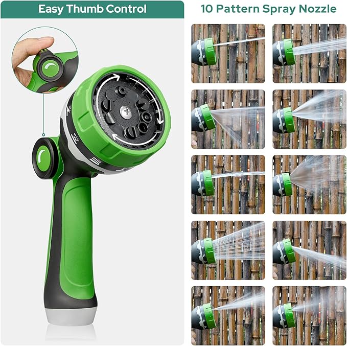 HOMEIDEAS Short Rubber Garden Hose 3 Feet - Newly Leak-proof & Kink-Free Design | Freely Rotational Spherical Ball Joint, Anticorrosive 3/4" Brass Fittings - Perfect for Outdoor Watering