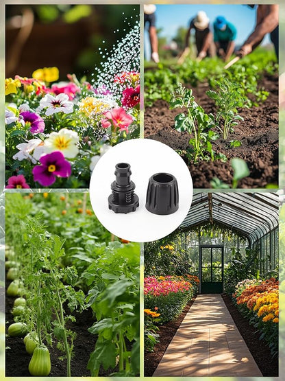 Kalolary 12PCS 1/2" Irrigation Fittings Drip Irrigation End Cap for (1/2" ID x0.6-0.63" OD) Tubing Anti-Drop Irrigation Fitting End Plug for Drip Tubing (1/2 End Caps)