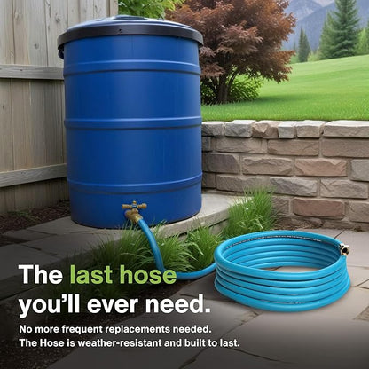 Aeromixer THE HOSE - 3/4 Inch Garden Hose 5 Feet, Kinkless Commercial Short Garden Hoses, Heavy Duty Industrial Water Hoses for Outdoors, 650 PSI High-Pressure Watering Tool for Farming and Gardening