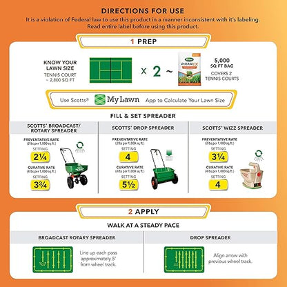 Scotts DiseaseEx Lawn Fungicide, Controls and Prevents Disease Up to 4 Weeks, Treats Up to 5,000 sq. ft., 10 lbs.
