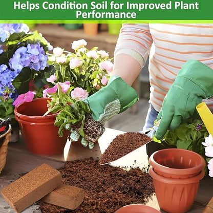 Legigo 12 Pack Premium Coco Coir Brick for Plants- 100% Organic Compressed Coconut Coir Bricks Starting Mix, Coco Coir Fiber Coconut Husk for Planting, Gardening, Potting Soil Substrate, Herbs