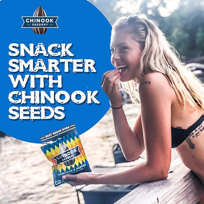 Chinook Seedery Roasted Sunflower Seeds - Jumbo Seeds Keto Snacks - Best For Snack Packs - Gluten Free, Non GMO Snack Food Gifts - 4 Ounce (Pack of 3) - Original Flavor Pack