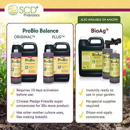 SCD Probiotics ProBio Balance Plus - Make 20X More Soil Conditioner - Super Concentrate Of Effective Beneficial Microorganisms + PNSB Phototrophs - OMRI Listed for Organic Farm Lawn & Garden (1 Liter)