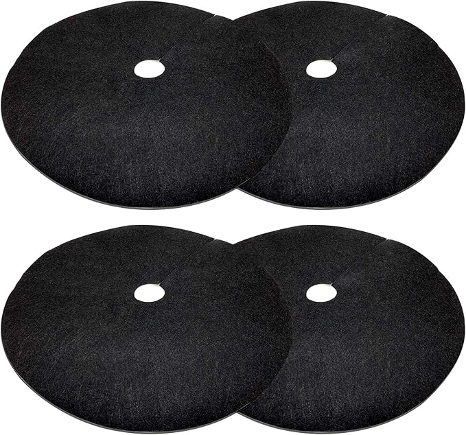 EBaokuup 4 Pack 32.3 Inch Non-Woven Tree Mulch Ring - Degradable Tree Protector Mat, Reusable Tree Weed Barrier Mat for Weed Control Root Protection