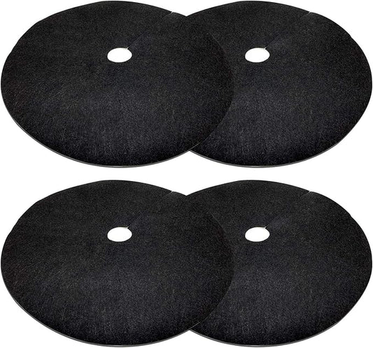 EBaokuup 4 Pack 32.3 Inch Non-Woven Tree Mulch Ring - Degradable Tree Protector Mat, Reusable Tree Weed Barrier Mat for Weed Control Root Protection