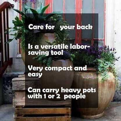 Garden Flower Pots Pot Moving Strap,with Handle,Landscaping Lifting Straps, Move Heavy Flower Pots, Planters, Trees, Rocks,Pot Tool,Up to 200 lbs,Gray Orange,Middle and Small