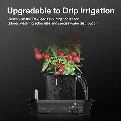 VIVOSUN 4-Pack FlexFeed Self-Watering Pots with Grow Bags, Auto Irrigation Fabric Pot Base with Water Meter & Maintenance Window, for Use Indoors/Outdoors in Grow Tents, Greenhouses, Gardens
