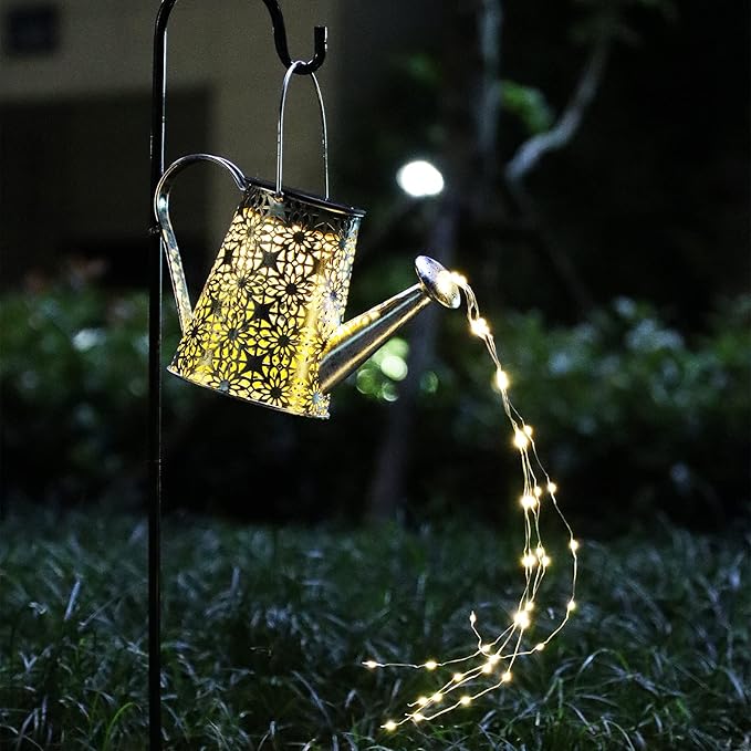 VOOKRY Solar Watering Can Lights, 2 Pack Large Hanging Solar Lights Outdoor Waterproof Garden Decor Outside for Patio Yard Porch Lawn, Gardening Gifts for Mom Women Grandma Birthday Christmas
