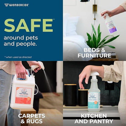 Wondercide - Indoor Pest Control Spray for Home and Kitchen - Ant, Roach, Spider, Fly, Flea, Bug Killer and Insect Repellent - with Natural Essential Oils - Pet and Family Safe — Cedarwood 32 oz