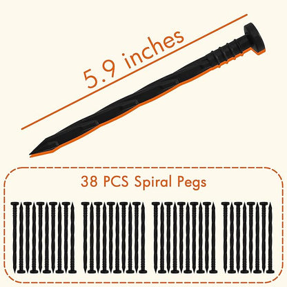 Gardzen 1.5" x 33' Landscape Edging Kit, Garden Edging Coil Comes with 40 Pcs Spikes, No Dig Lawn Border Design