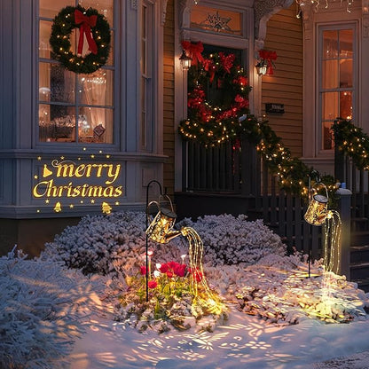 Solar Lights Outdoor Garden Decor, Large Lanterns Watering Can Lights Gardening Gifts for Mom Women Grandma Birthday, Hanging Lights Outdoor Decoration for Yard Porch Patio Backyard