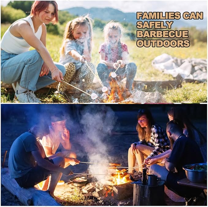 Suclain 600 Pcs 36" Long 5mm Thick Marshmallow Roasting Sticks, Smores Sticks Bamboo Skewers BBQ Kabob Grilling Barbecue Roasting Camping for Outdoor Fire Pits Campfires