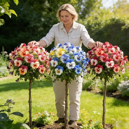 1000 Pansy Flower Seeds - Cold Tolerant Blooms in Vibrant Colors, Long Blooming Season for Garden Beds, Borders, and Containers (2000, Blue)