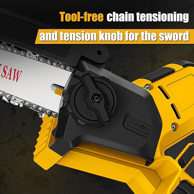 2-in-1 Cordless 6 Inch Pole Saw, Brushless Pole Chainsaws Compatible with Dewalt 20V MAX Battery (No Battery), with 8.5 FT MAX Extension Pole for Tree Branches Pruning, Wood Cutting