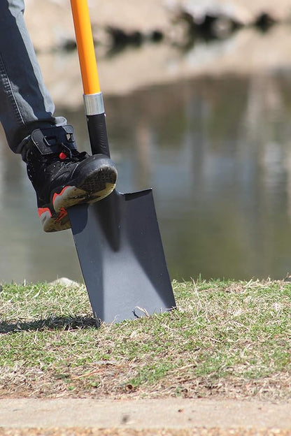 Ashman Spade Shovel (1 Pack) – 41 Inches Long D Handle Grip – The Single Shovel Weighs 2.2 Pounds and has a Durable Handle – Premium Quality Multipurpose Orange Spade Shovel with Strong Build.