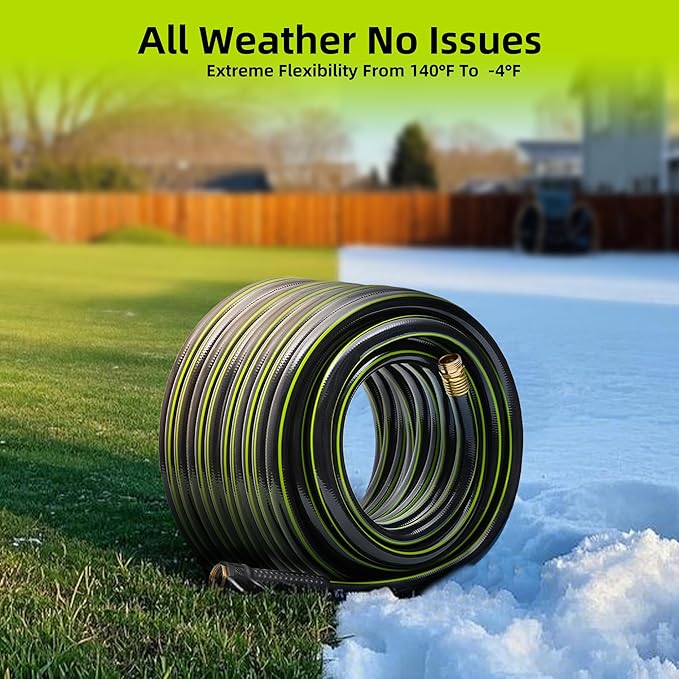 Worth Leader Short Garden Hose 3/4 in. x 2 ft. -Heavy Duty Durable Lightweight PVC Rubber Water Pipe for Agriculture, Lawn Care & Commercial Use -No Kink, Flexible, Leakproof, Male to Female Fittings