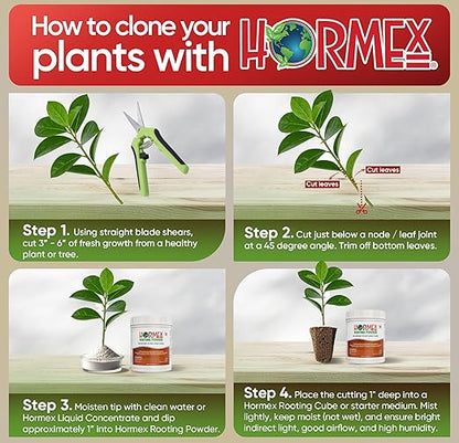 Hormex Rooting Powder #16 (1.60 IBA) - Fast-Acting Rooting Hormone for Difficult Hardwood & Tree Cuttings - Root Stimulator for Plant Cloning - Strong Growth for Maximum Propagation Success, 1LB
