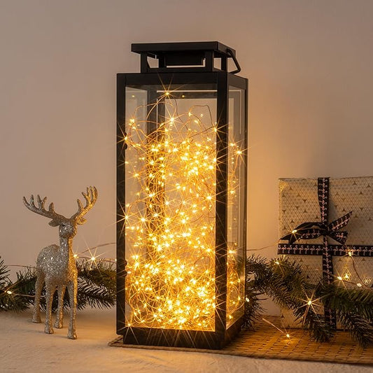 Solar String Lights for Outside,200FT 600 LEDs Solar Fairy Lights,Waterproof 8 Modes Button Outdoor String Light for Patio Garden Backyard Tree Wedding Christmas,Copper Wire,Warm White