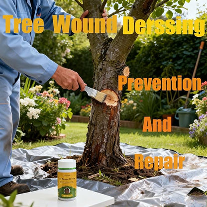 Tree Wound Pruning Sealer,Tree Wound Dressing with Brush, Bonsai Cut Paste, Trees Grafting Supplies, Pruning Sealer for Bonsai, Fruit Trees, Roses (2 PCS,500 g)