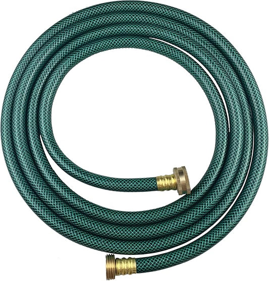 PVC Garden Hose 1/2 Inch Green Heavy Duty Water Hose with Solid Brass Fittings,No Leaking, Flexible,for outdoors,Lawns,Patio (10 FT, Green, Brass Fittings)