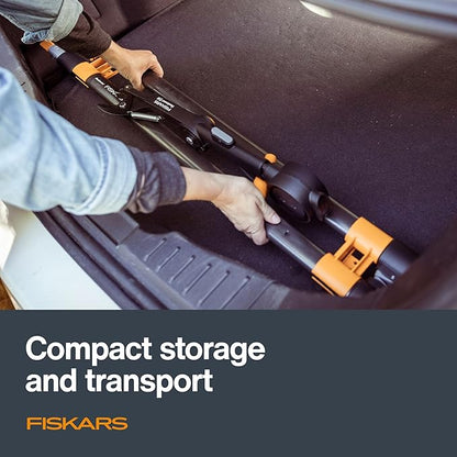 Fiskars XtendControl Extendable Tree Pruner (16 ft), Adjustable Branch Trimmer with 15" X3 Double-Hooked Saw, 4-8 ft Extension Pole, and Secure Locking System for Precision Cutting