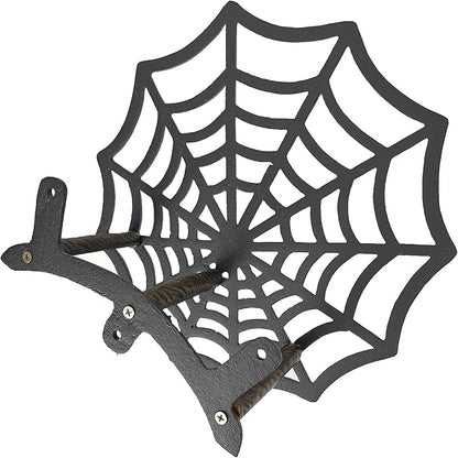 XL Cast Iron Spider Web Hose Holder, Bronze Finish, Heavy-Duty Wall Mounted Garden Hose Hanger, Weather Resistant Decorative Outdoor Hose Storage, Easy Install, Patio Decor, 13.75 Inch Diameter