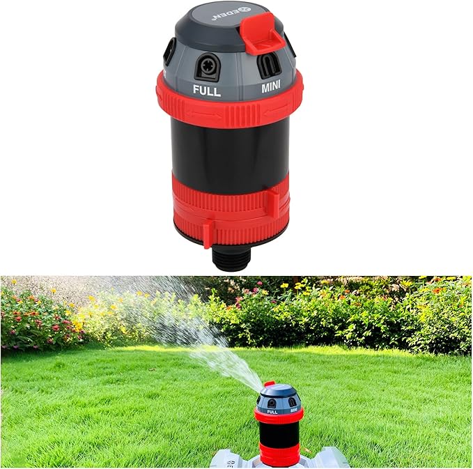 Eden 16039 Adjustable 6-Pattern Mobile Rotary Gear Drive Lawn & Garden Sprinkler Head