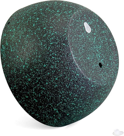 8 inch Small Hanging Planters for Indoor Outdoor Plants, 2 Pack Hanging Flower Pots with Drainage Holes and Chain, Plastic Hanging Baskets for House Plants, Black with Green Speckles