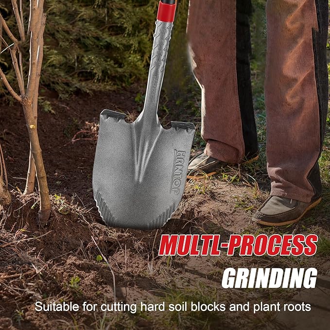 Heavy Duty Garden Tools Digging Shovel Garden Shovel Spade with Long Fiberglass Handle for Digging and Garden Work,58 inches