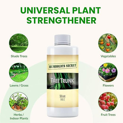 Humboldts Secret Tree Trunk | Potassium Silicate Additive | Liquid Fertilizer for Thicker Stalks, Stress Resistance & Branch Development | Indoor & Outdoor Plant Food, Hydroponic Nutrients, 8 Ounce