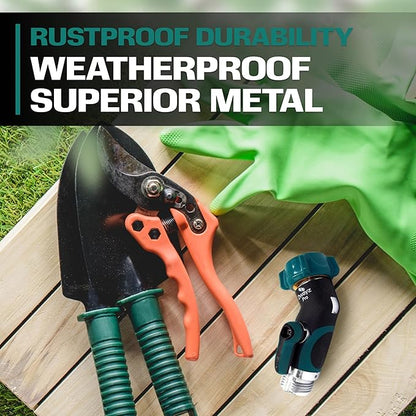 2WAYZ 45 Metal Hose Elbow, Heavy Duty Hose Adapter and Angle Connector with Water Shut Off Valve