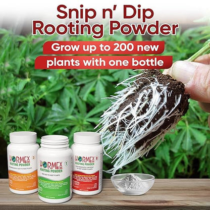 Hormex Rooting Powder Combo #1, 3, 8 (0.10-0.8 IBA) - Root Growth Hormone for Delicate and Common Houseplants to Semi-Hardwood, Medicinal Plants and Tree Cuttings - Root Stimulator for Plant Cloning