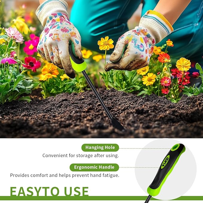 Dandelion Weed Puller Tool, Weed Puller Tool with Ergonomic Handle, Garden Weed Remover Tool for Planting, Dandelion Puller Flower and Vegetable Care in Lawn Garden Yard